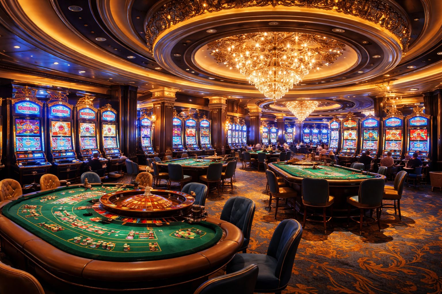 Banner sảnh casino đầy màu sắc GAMEHITCLUB3
